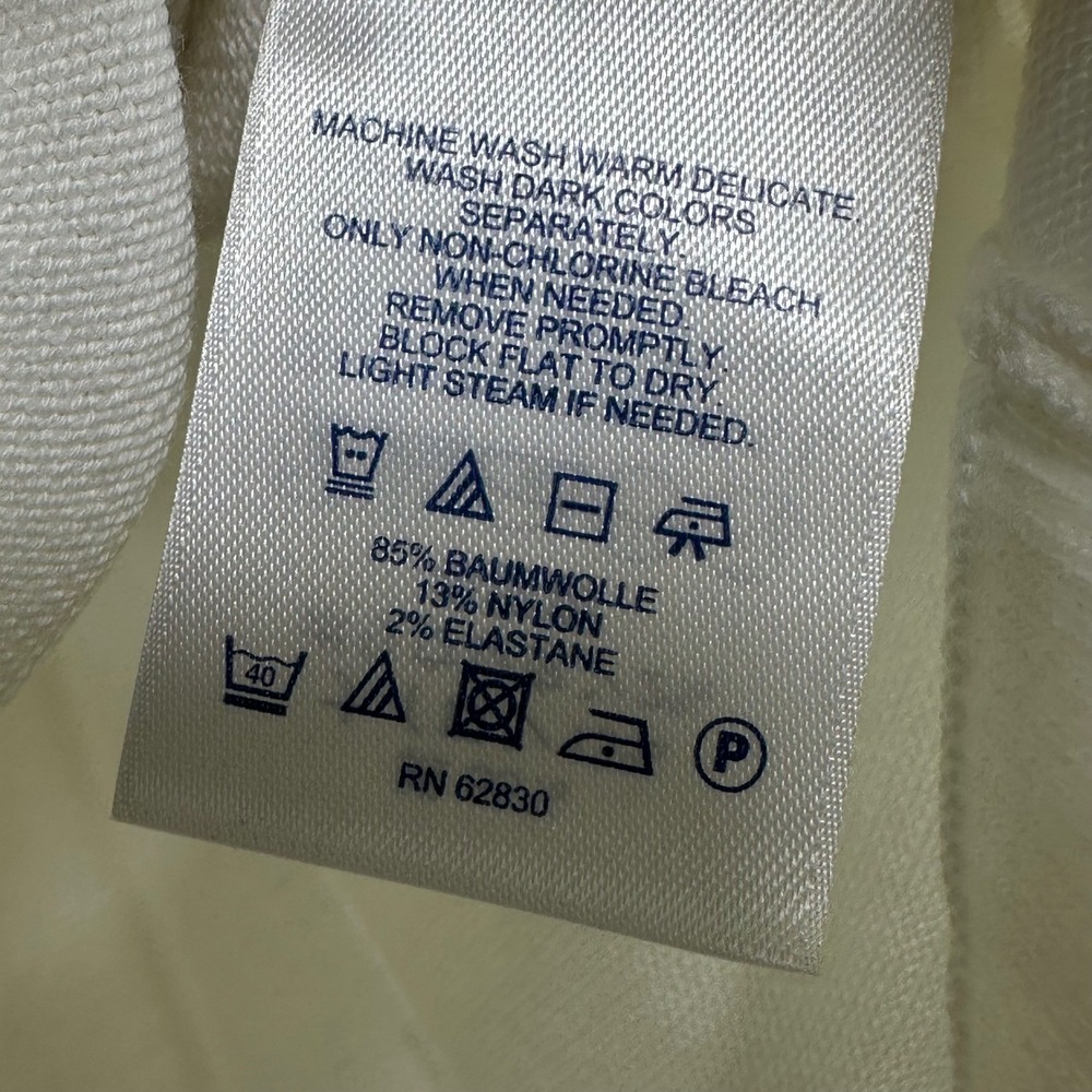 Lands End White Cotton Blend Crew Neck Sleeveless Sweater Vest Shell 0X 14W - Picture 6 of 6